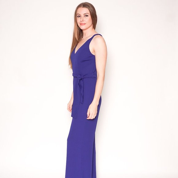AMANDA UPRICHARD Sapphire Blue Lamar Jumpsuit NWT - Picture 6 of 7